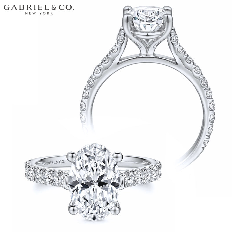 1.00ctr-2.00ctr Oval Cut Natural Diamond Ring