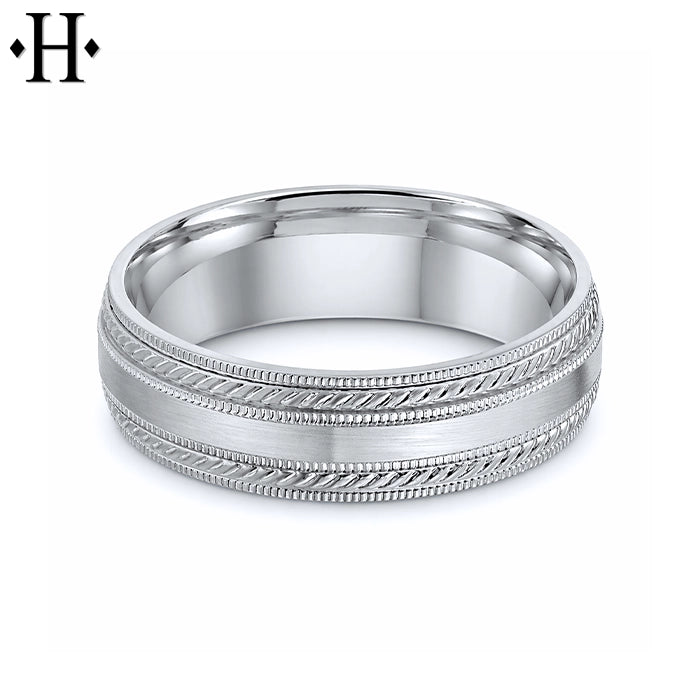 Classic Carved Ring 6mm