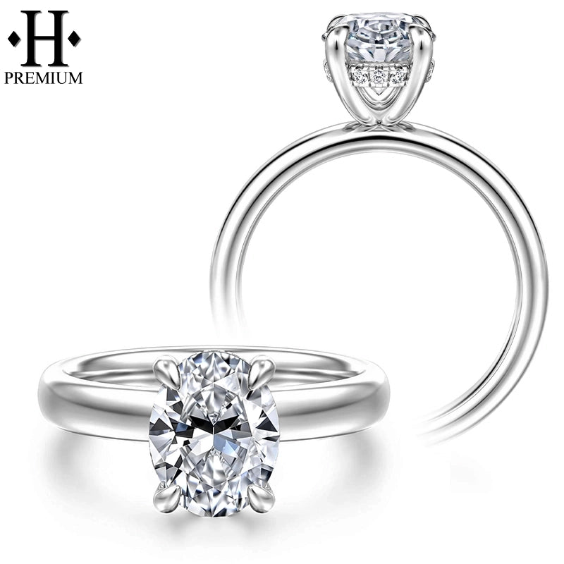 1.25ctr-3.00ctr Premium Oval Cut Natural Diamond Ring Tailor Made