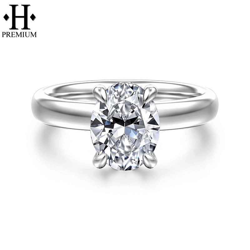 1.25ctr-3.00ctr Premium Oval Cut Natural Diamond Ring Tailor Made