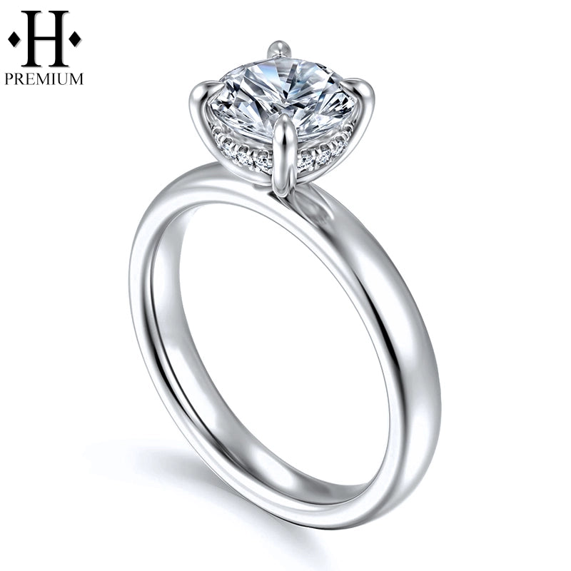 1.25ctr-3.00ctr Premium Round Cut Natural Diamond Ring Tailor Made