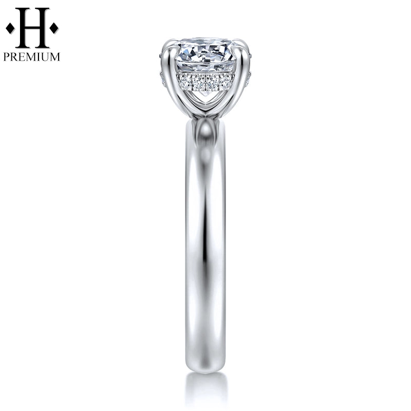 1.25ctr-3.00ctr Premium Round Cut Natural Diamond Ring