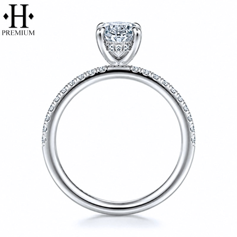 1.25ctr-3.00ctr Premium Oval Cut Natural Diamond Ring Tailor Made