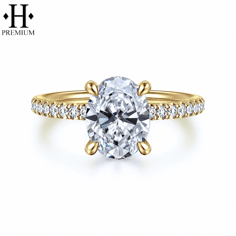 1.25ctr-3.00ctr Premium Oval Cut Natural Diamond Ring Tailor Made