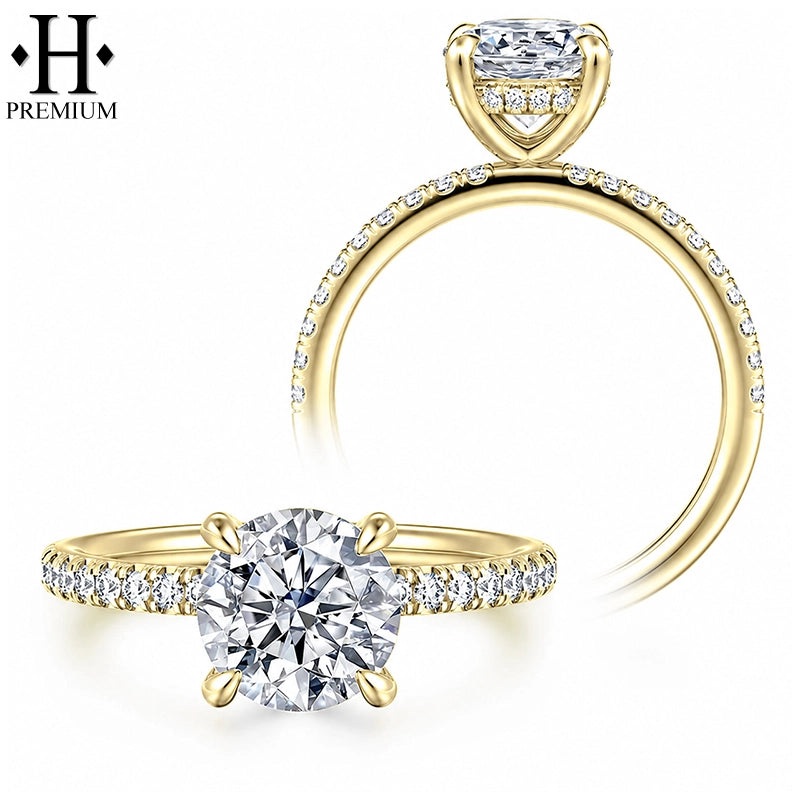 1.25ctr-3.00ctr Premium Round Cut Natural Diamond Ring Tailor Made