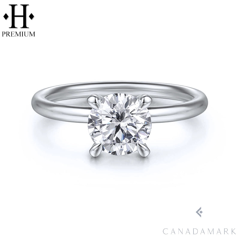 1.05ctw Canadian Premium Round Cut Natural Diamond Ring