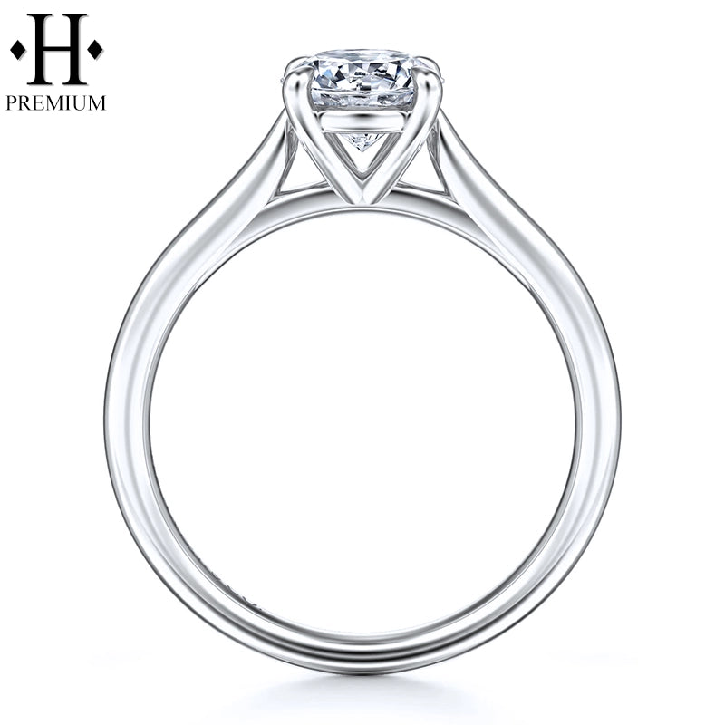 0.76ctw Premium Round Cut Natural Diamond Ring