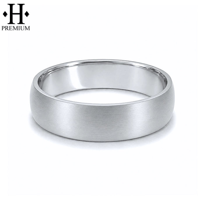 Premium Classic Rounded Satin Ring 6mm