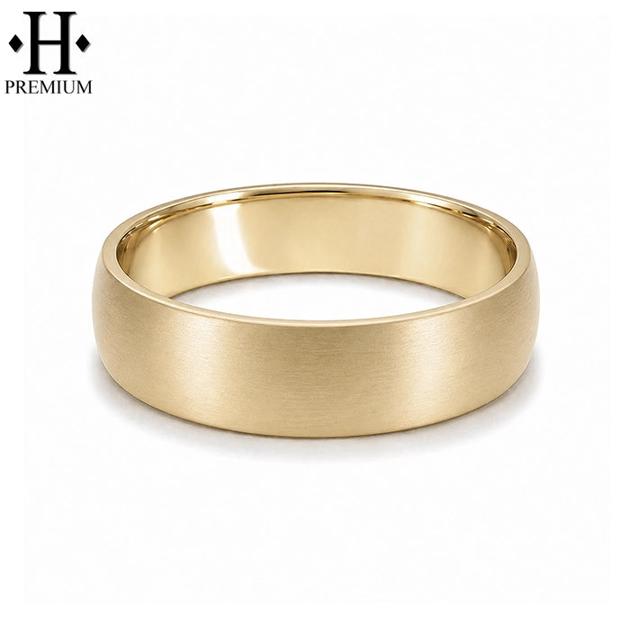 Premium Classic Rounded Satin Ring 6mm