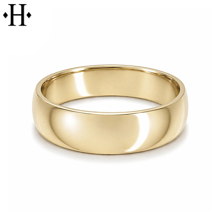 Classic Rounded High Polish Ring 6mm