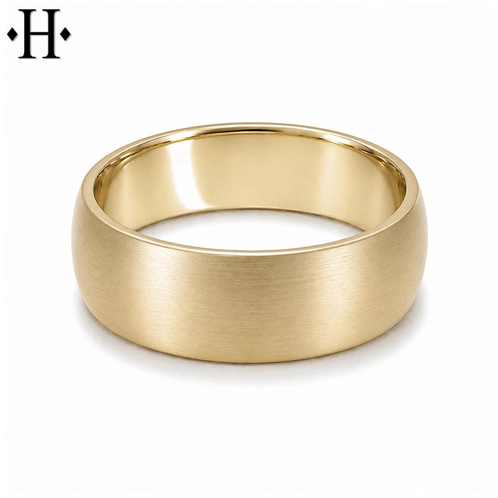 Classic Rounded Satin Ring 7mm
