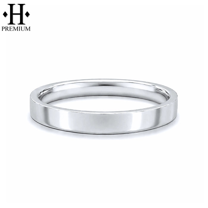 Premium Classic Flat High Polish Ring 3.0mm