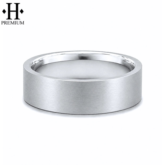 Premium Classic Flat Satin Ring 6mm