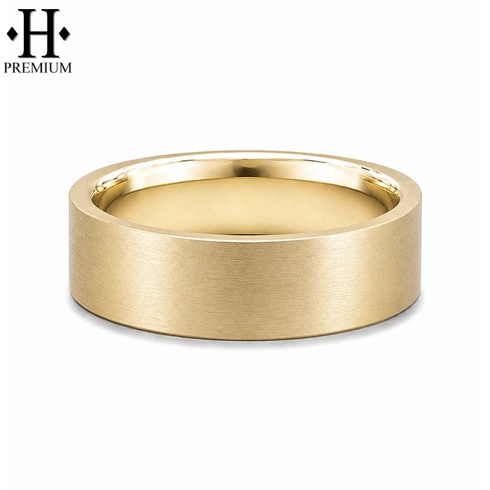 Premium Classic Flat Satin Ring 6mm