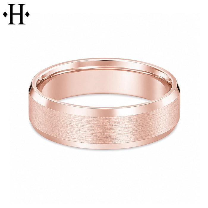 Classic Carved Satin Ring 6mm