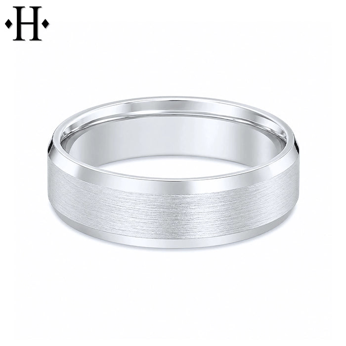 Classic Carved Satin Ring 6mm