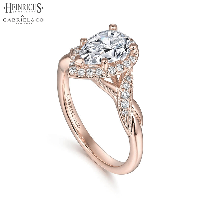 1.00ctr-1.50ctr Pear Cut Lab Grown Diamond Ring