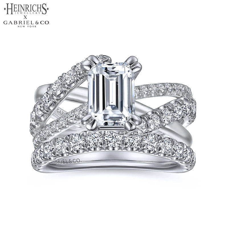 1.50ctr-3.00ctr Emerald Cut Lab Grown Diamond Ring