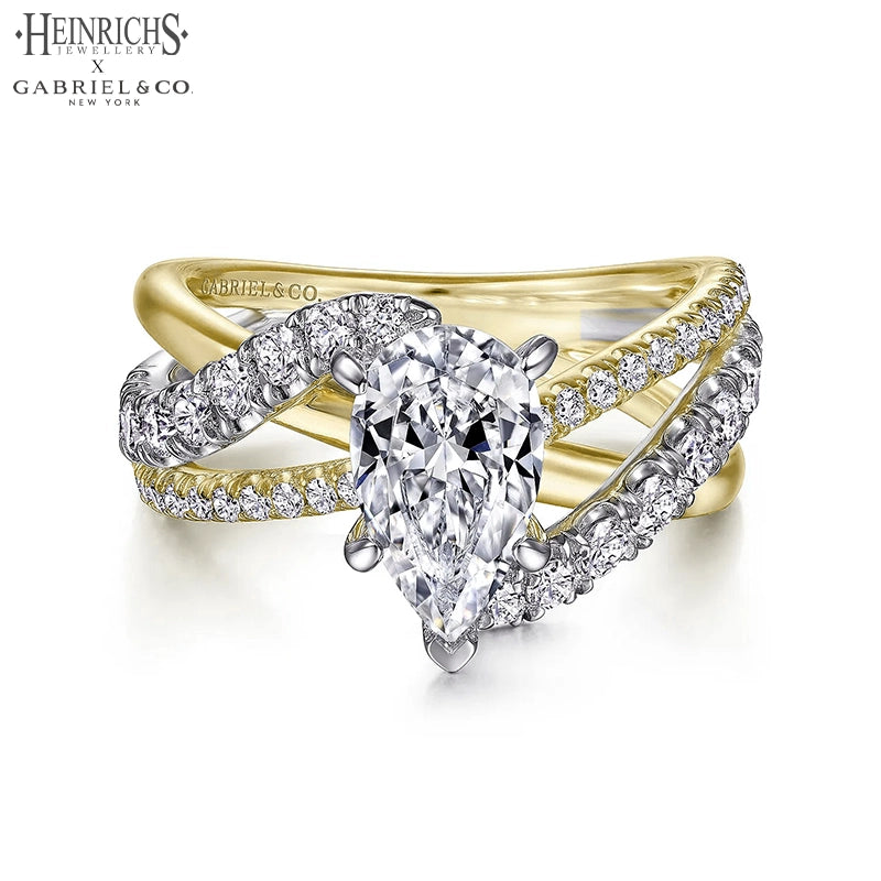 1.50ctr-3.00ctr Pear Cut Lab Grown Diamond Ring Tailor Made