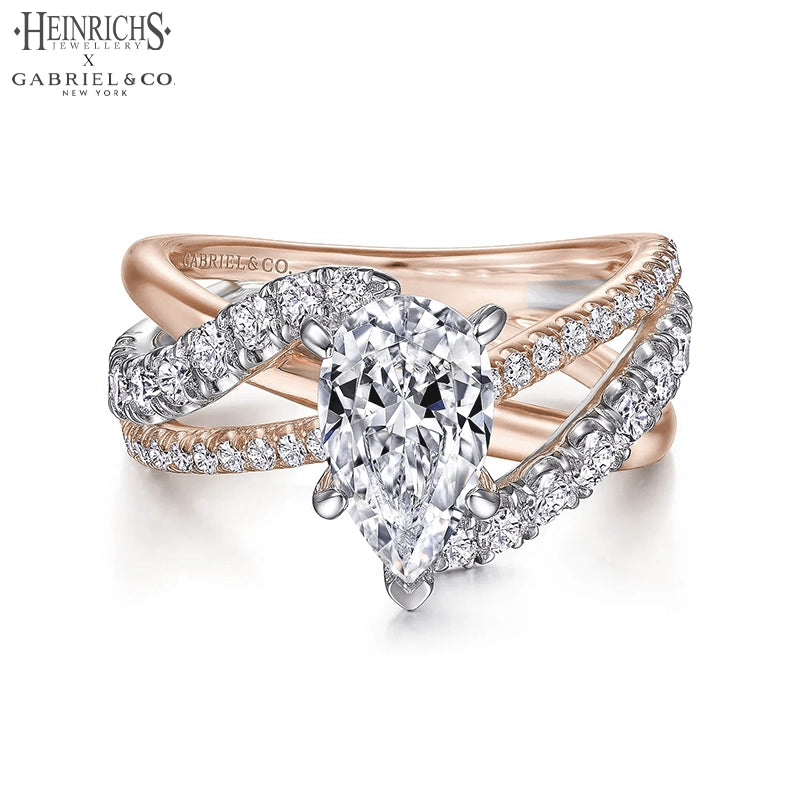 1.50ctr-3.00ctr Pear Cut Lab Grown Diamond Ring Tailor Made