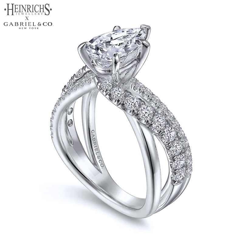 1.50ctr-3.00ctr Pear Cut Lab Grown Diamond Ring Tailor Made