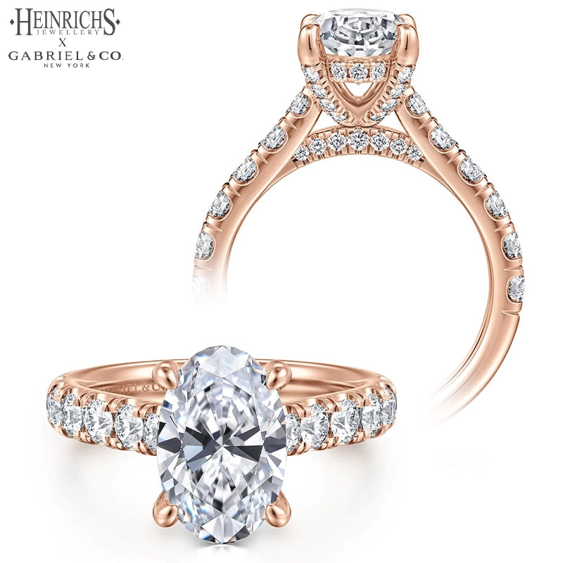 1.50ctr-4.00ctr Oval Cut Lab Grown Diamond Ring