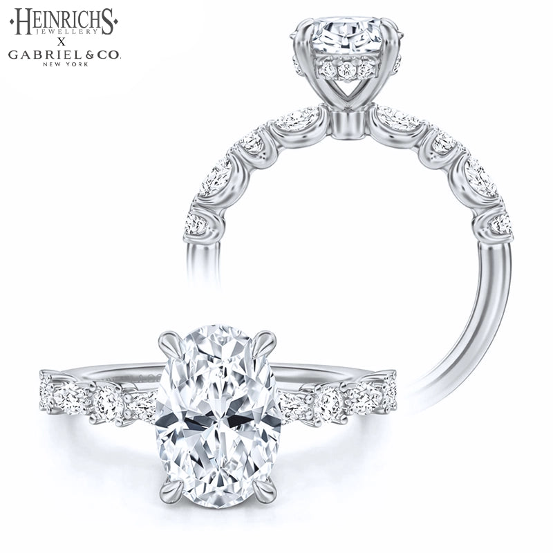 1.25ctr-3.00ctr Oval Cut Lab Grown Diamond Ring Tailor Made
