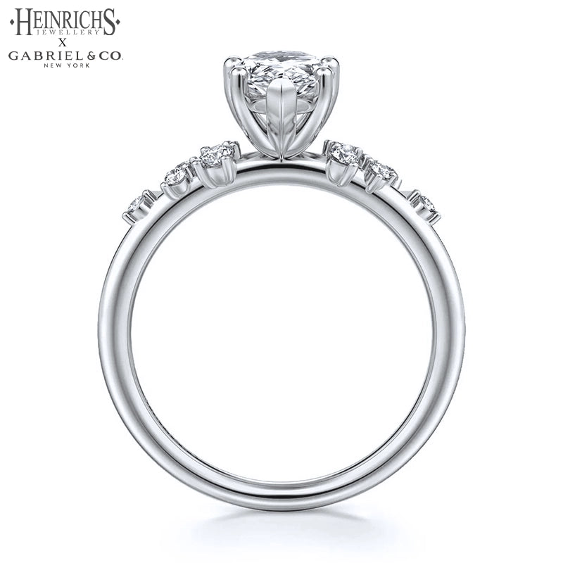 1.25ctr-2.50ctr Pear Cut Lab Grown Diamond Ring