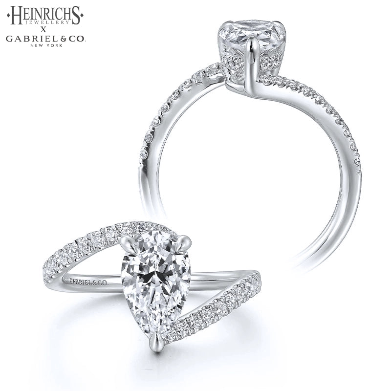 1.25ctr-2.50ctr Pear Cut Lab Grown Diamond Ring Tailor Made