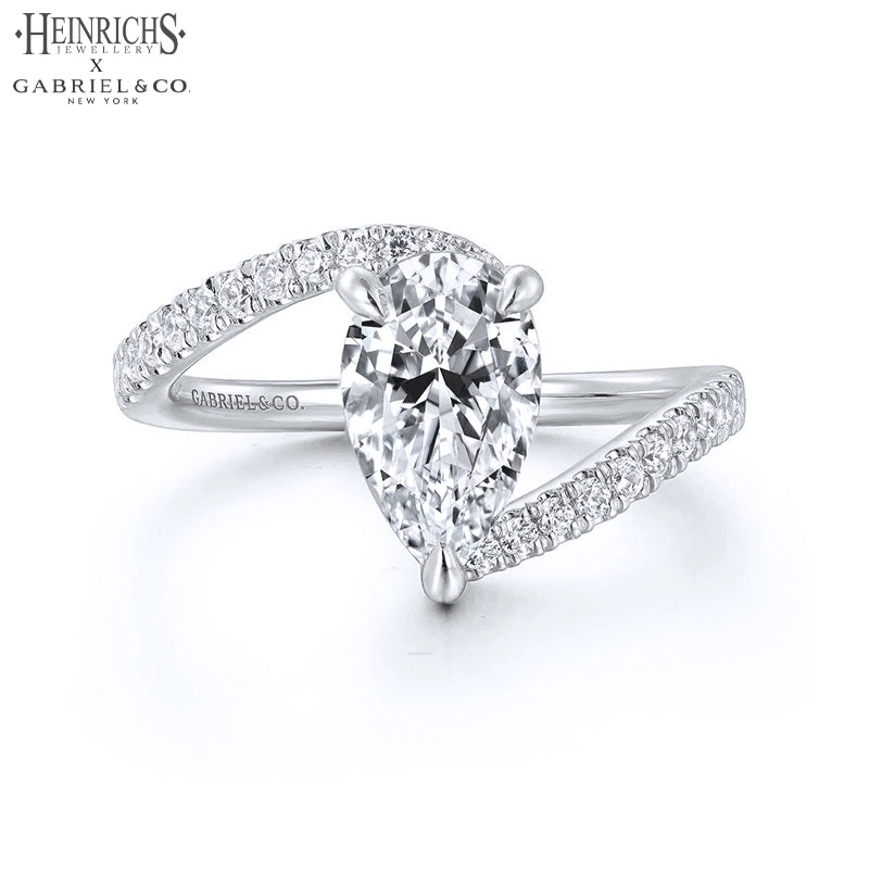 1.25ctr-2.50ctr Pear Cut Lab Grown Diamond Ring Tailor Made