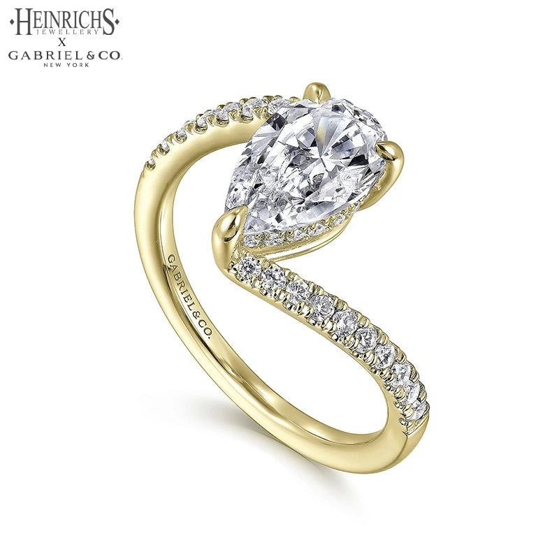 1.25ctr-2.50ctr Pear Cut Lab Grown Diamond Ring Tailor Made