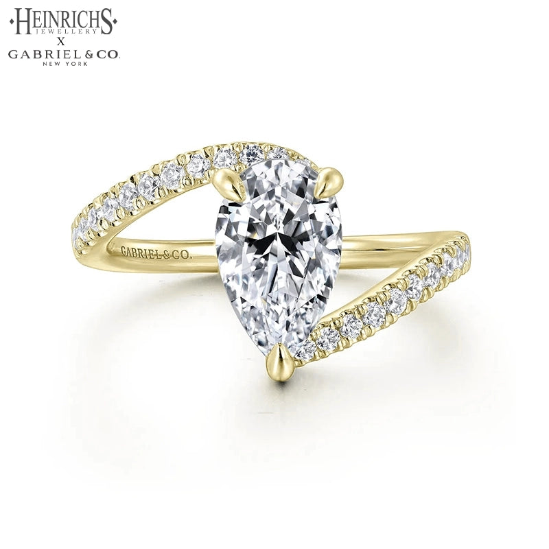 1.25ctr-2.50ctr Pear Cut Lab Grown Diamond Ring Tailor Made