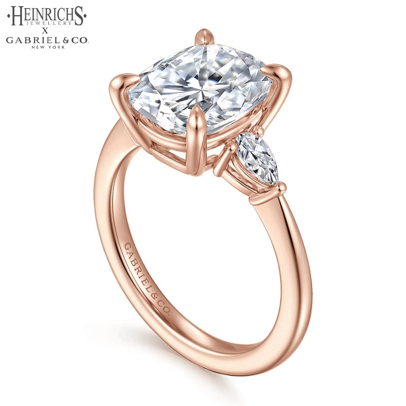 1.50ctr-3.00ctr Elongated Cushion Cut Lab Grown Diamond Ring