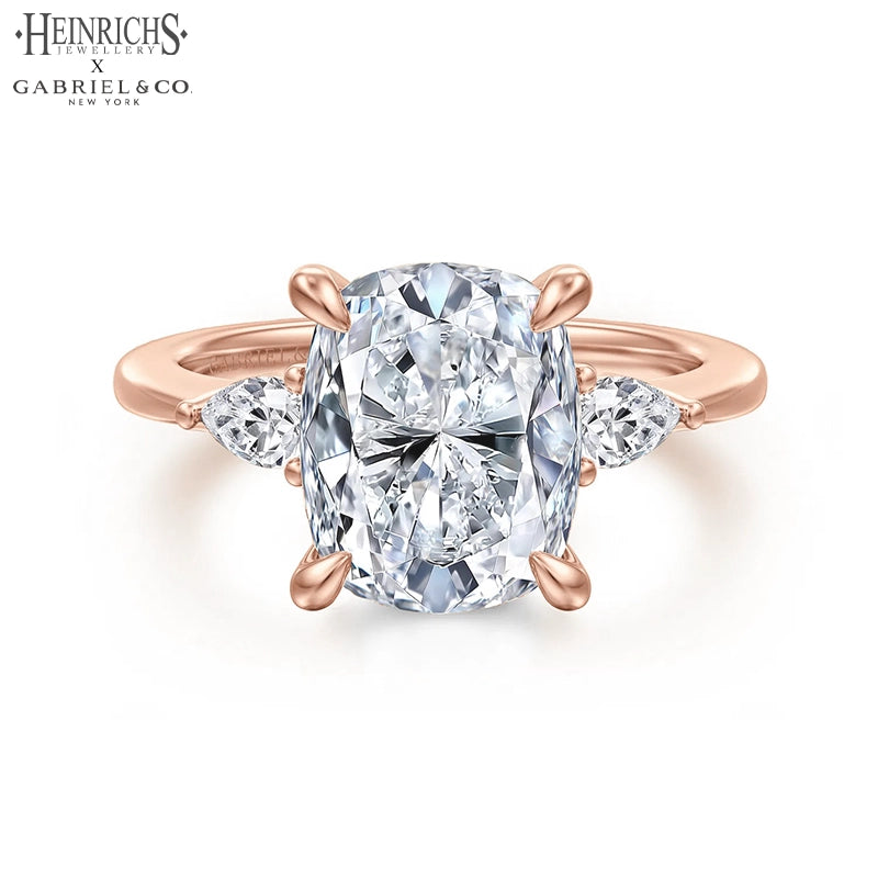 1.50ctr-3.00ctr Elongated Cushion Cut Lab Grown Diamond Ring
