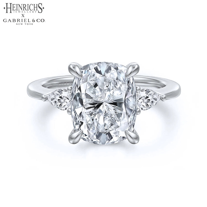 1.50ctr-3.00ctr Elongated Cushion Cut Lab Grown Diamond Ring