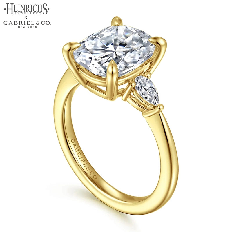 1.50ctr-3.00ctr Elongated Cushion Cut Lab Grown Diamond Ring Tailor Made