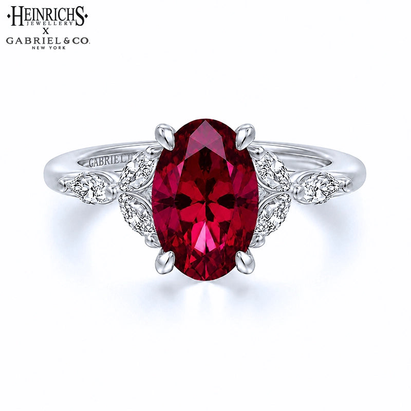 Lab Grown Ruby & Diamond Ring