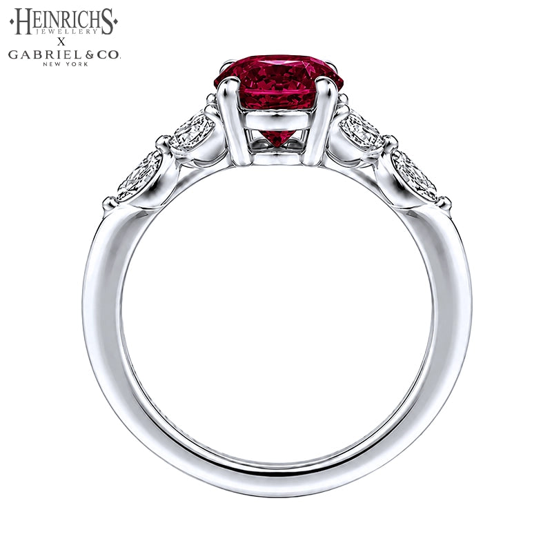 Lab Grown Ruby & Diamond Ring
