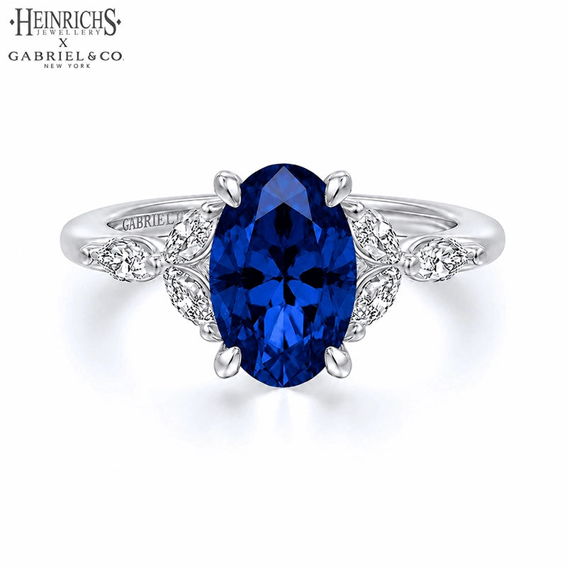 Lab Grown Sapphire & Diamond Ring