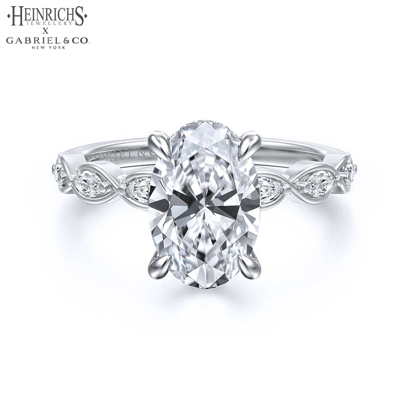 1.25ctr-2.50ctr Oval Cut Lab Grown Diamond Ring Tailor Made