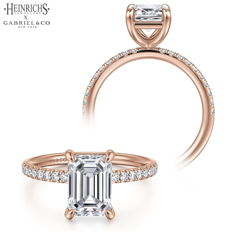 1.25ctr-2.50ctr Emerald Cut Lab Grown Diamond Ring