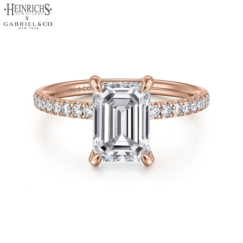 1.25ctr-2.50ctr Emerald Cut Lab Grown Diamond Ring