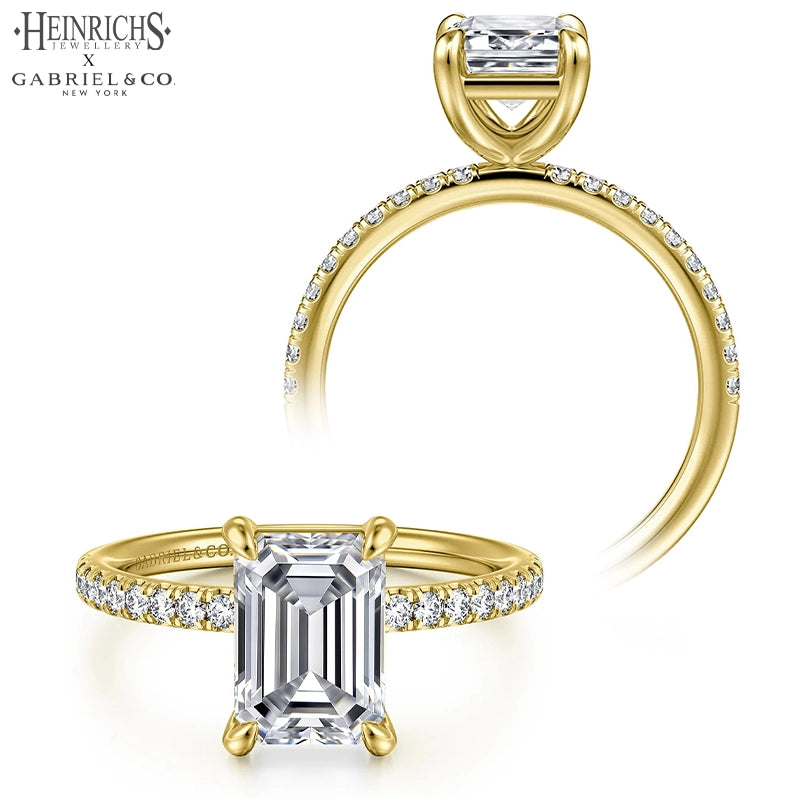 1.25ctr-2.50ctr Emerald Cut Lab Grown Diamond Ring