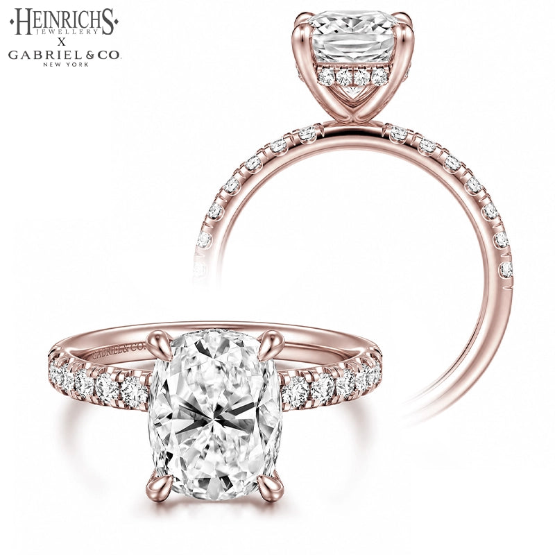 1.50ctr-3.00ctr Elongated Cushion Cut Lab Grown Diamond Ring Tailor Made