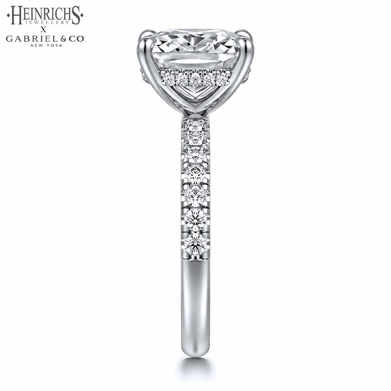 1.50ctr-3.00ctr Elongated Cushion Cut Lab Grown Diamond Ring Tailor Made