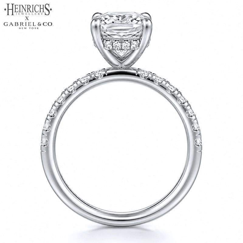 1.50ctr-3.00ctr Elongated Cushion Cut Lab Grown Diamond Ring Tailor Made
