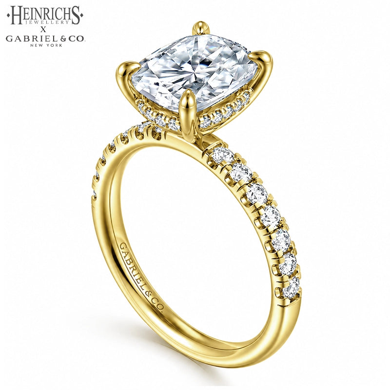 1.50ctr-3.00ctr Elongated Cushion Cut Lab Grown Diamond Ring Tailor Made