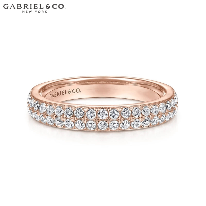 0.50ctw Natural Diamond Pavé Ring 3.1mm