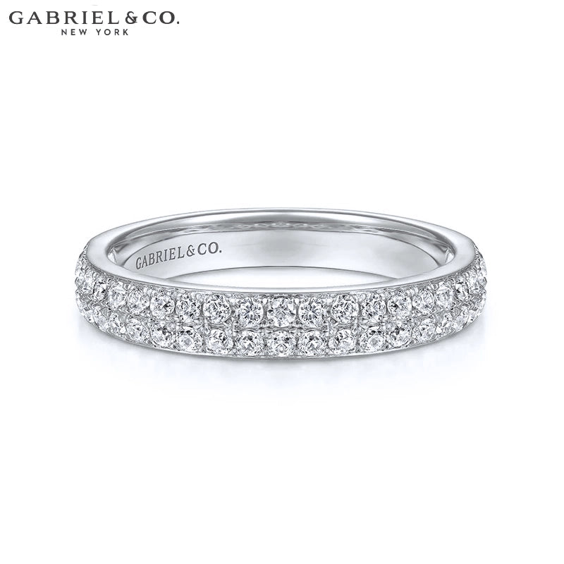 0.50ctw Natural Diamond Pavé Ring 3.1mm