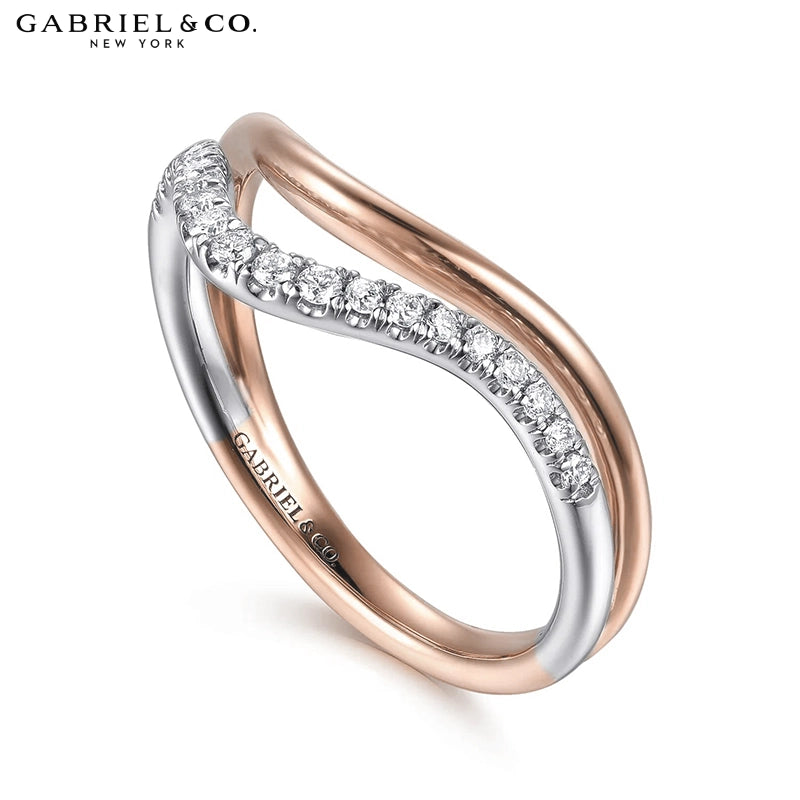 14kt Natural Diamond Pavé Ring 9.0mm